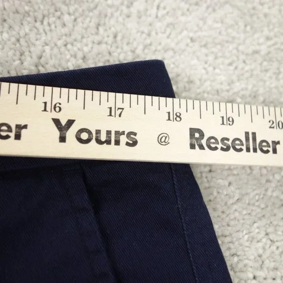 Chaps Shorts Mens 36 Blue Stretch Twill Straight Leg Bermuda Flat Front Casual - Picture 6 of 10